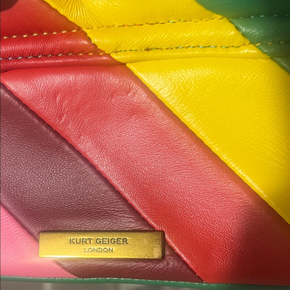 Kurt Geiger London Kensington Mini Multicolor Chain Shoulder Bag - Picture 7 of 9